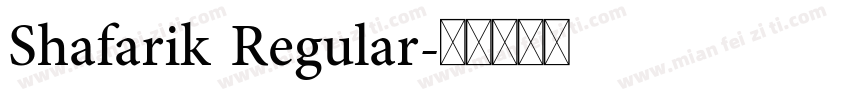 Shafarik Regular字体转换